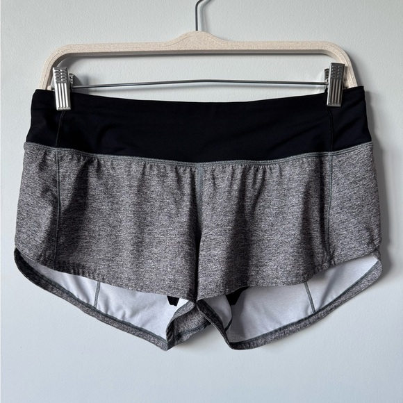 Lululemon Speed Up Short Heather Lux Multi Black / Black Size 6 - Picture 4 of 16